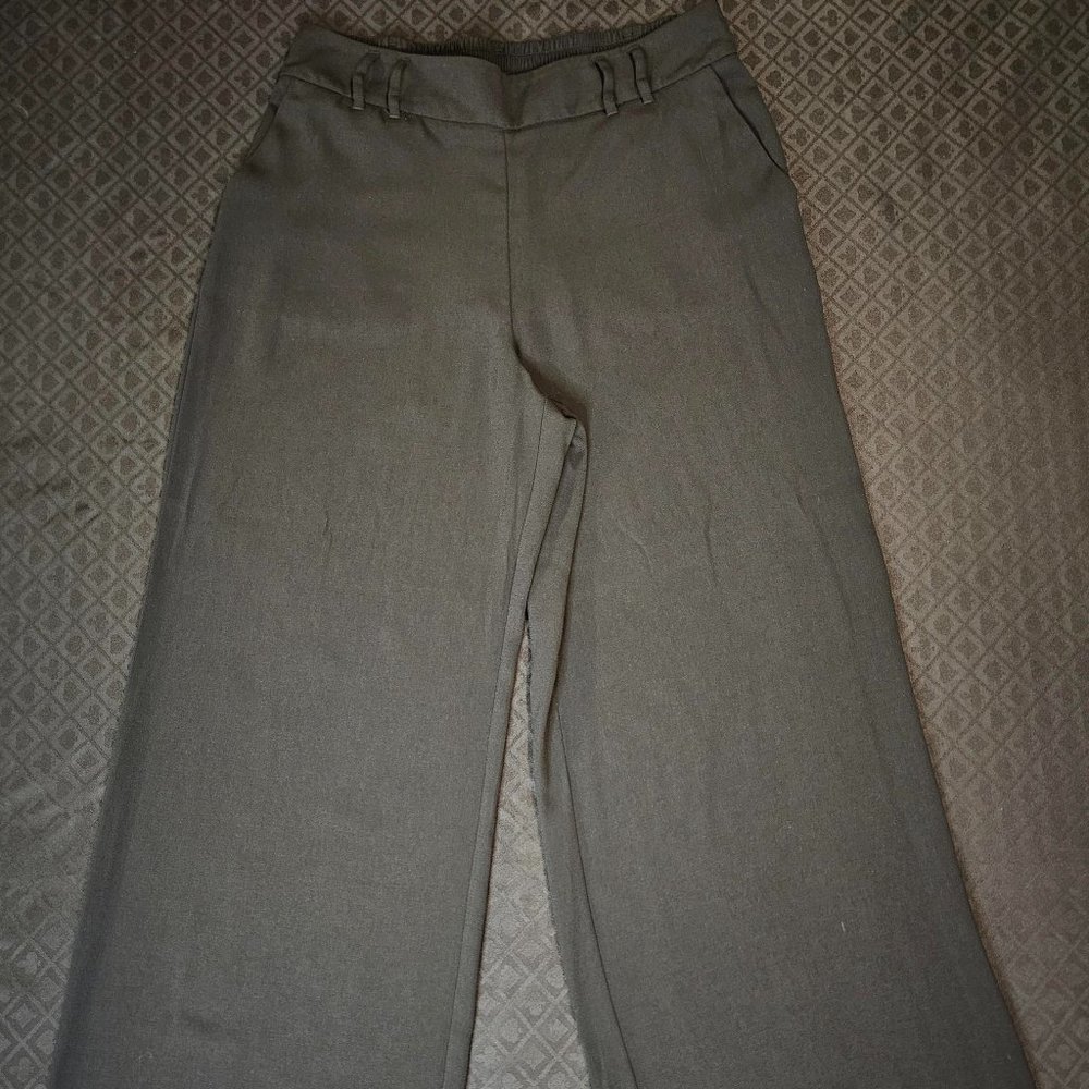 Black Wide Leg Work Pants